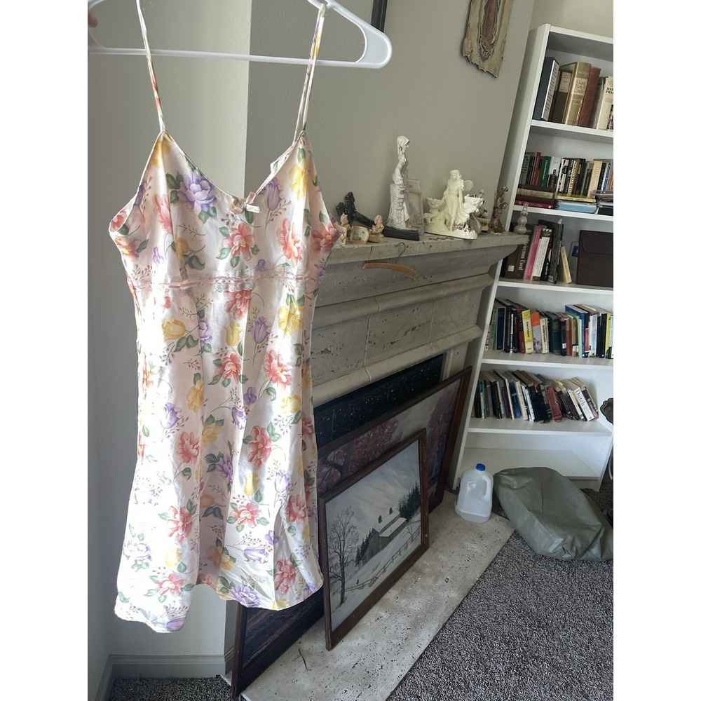 Vintage Floral Dress Mini Slip 90s Coquet Cottagecore Whimseygoth Spring